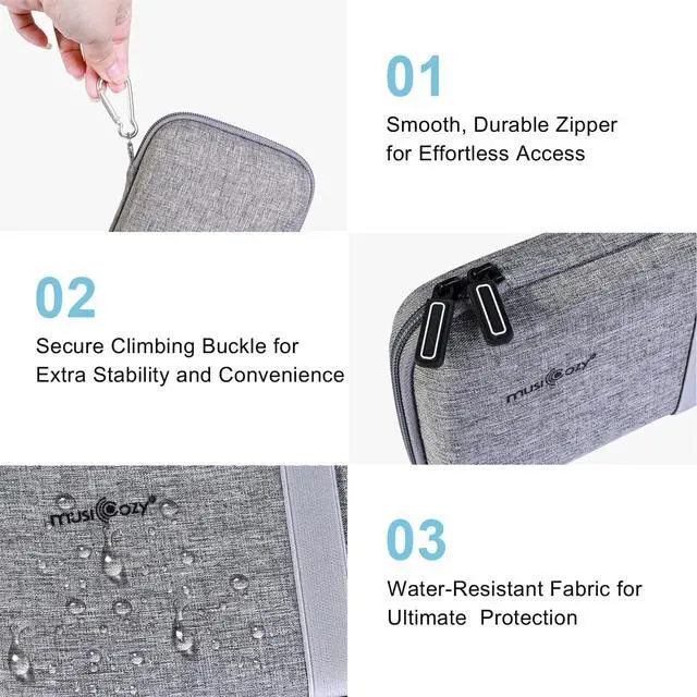 Alt view image 4 of 5 - MUSICOZY Bluetooth Headband & Hard Storage Case Bundle, Wireless Sleep Headphones with HD Stereo Sound for Sports, Travel, and Relaxation