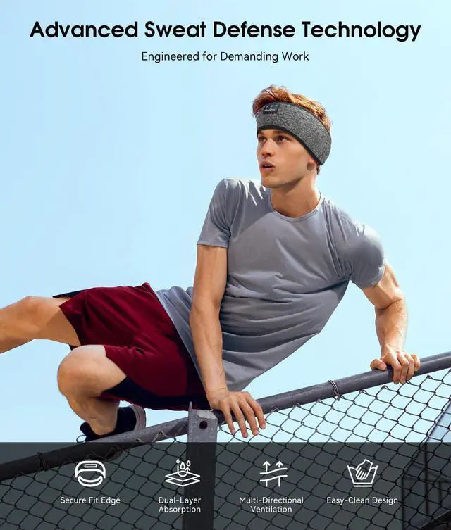 Alt view image 5 of 5 - MUSICOZY Sleep Headphones Bluetooth Headband, Wireless Music Sleeping Headphones Sleep Mask Earbuds with Mic for Side Sleepers Workout Running Travel Yoga, Pack of 2