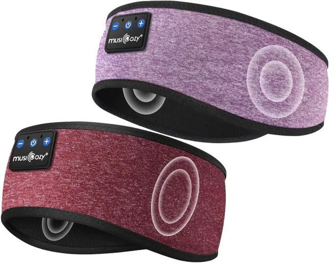 Main image of MUSICOZY Sleep Headphones Bluetooth Headband Wireless Music Headband Headphones, Earbuds for Side Sleepers Women Men Workout Running Travel Yoga Cool Gadgets Unique Gift 2 Pcs