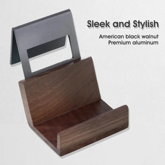 Alt view image 4 of 5 - NIRVASH Walnut Headphone Stand and Game Controller and Headphone Holder Wall Mount