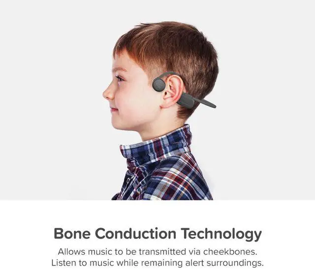 Alt view image 3 of 5 - myFirst Bone Conduction Headphone Wireless - Open Ear Design Official Headphones with Bluetooth Wireless IPX6 Flexible Waterproof for Kids/Adults (Green)