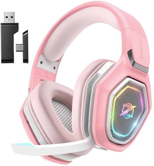 Main image of Ozeino 2.4GHz Gaming Headset Wireless with Flip Mic for Ps5, Ps4, PC, Gaming Headphones with USB-A & USB-C Transmitter, 40Hr Battery Bluetooth Headset for Laptop, Mobile, Mac