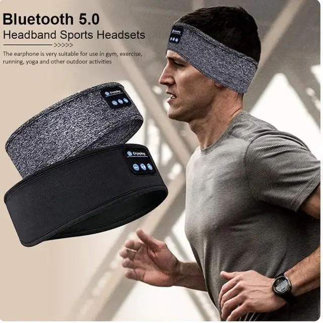Alt view image 5 of 5 - Sleep Headphones Bluetooth Wireless Headband for Sleeping, 3D Stereo Sleep Headphones with Mic, 8 Hrs Rechargeable Battery, Deep Sleep Aid for Insomnia, Travel, and Office (Black)