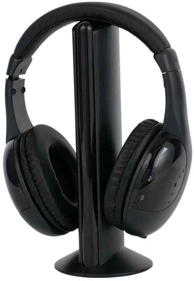 Alt view image 2 of 5 - Queemie Wireless Headphones for TV Watching, FM Radio & Monitor, Wired Headset with Digital Decorder, Over-Ear Headset for Adult and Senior, Compatible Computer TV