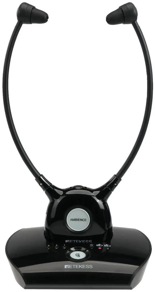 Main image of Retekess TA008 Tv Ears for Seniors, 2.4G Digital TV Headphones Wireless for Seniors, 30M, Dual Battery Combo, Independent Volume Adjustment for Left and Right Ears, for Hearing Lmpaired