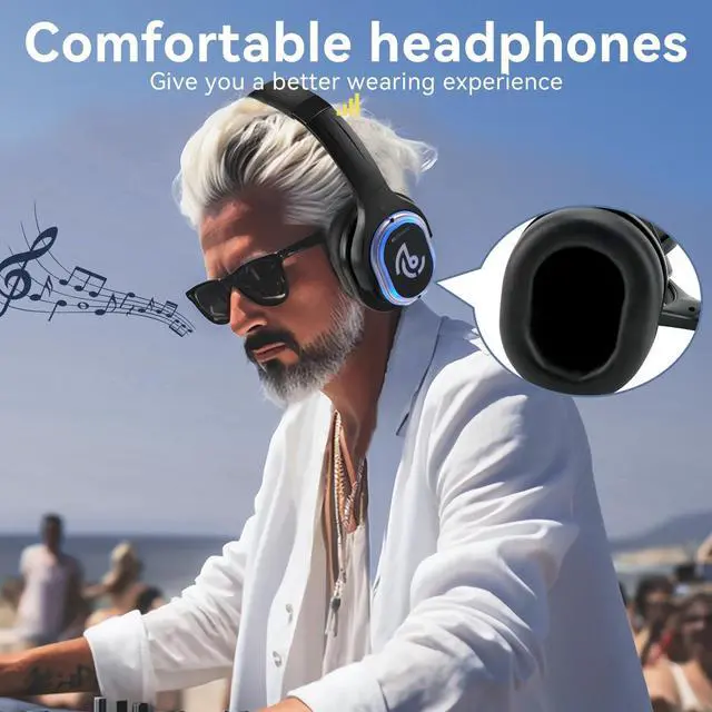 Alt view image 4 of 5 - Retekess TA003 Silent Disco Headphone System,Silent Disco Headsets with 3 Channel, LED Lights, Hi-Fi Sound Quality, Easy Setup for Party, Club, Bar and DJ (Pack of 20)