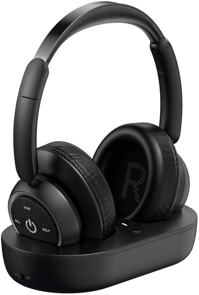 Main image of ROSIDA Wireless Headphones for TV Watching, Wireless Headphones for Seniors with Transmitter Charging Base, Bluetooth Headsets for TV, No Audio Delay, Gift for The Seniors or Parents, Black