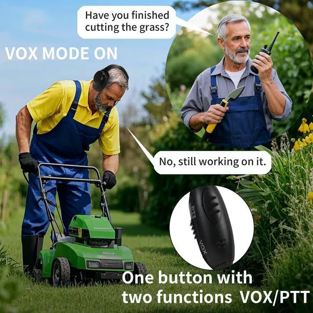 Alt view image 5 of 5 - SAMCOM Over Ear Radio Earpiece with Boom Mic,Walkie Talkie Overhead Headphone with PTT-VOX Microphone 2 Pin K Type Racing Headsets Ear Piece for FPCN30A radios