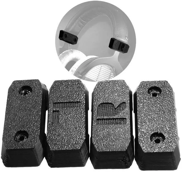 Main image of SplashNColor Slider Cover Replacement for Beyerdynamic DT 770 / DT 880 / DT 990 Pro & HS 400 Headphones - Durable Black Slider Covers to Restore Look & Function for Long-Lasting Use - ABS - Black