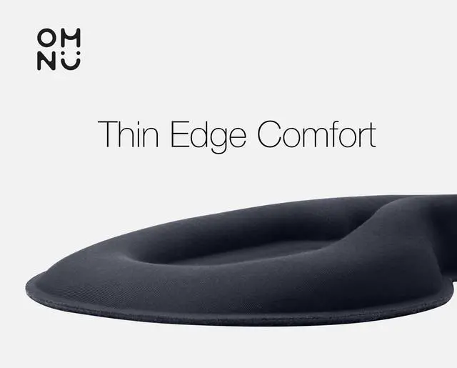 Alt view image 3 of 5 - OMNU Sleep Headphones, Sleep Mask with Bluetooth Headphones, Ventilated Fabric, Adjustable Fit, 100% Blackout 3D Contoured Eye Cups, Sleep Mask and Headphones