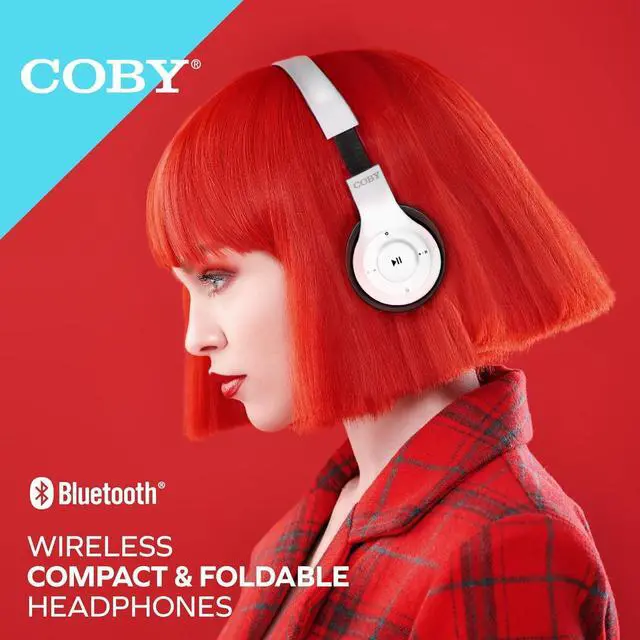 Alt view image 5 of 5 - Coby Wireless & Wired Headphones - Bluetooth Over-Ear Headset with Mic, Foldable, HiFi Stereo, Deep Bass, AUX, 5H Playtime, Hands-Free Calling, Rechargeable, Lightweight for Travel, PC, Phone, Tablet