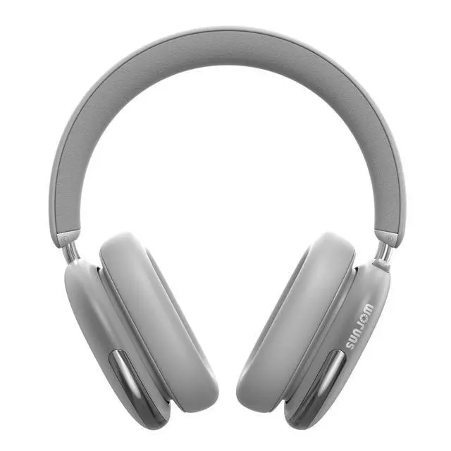 Main image of SUNJOM Freepods 120H Playtime Bluetooth ANC/ENC Pro-Level Active Noise Cancelling Over-Ear Headphones Wireless, Headphones with Built-in Microphone Type-C Charging for Call Travel Sports Gym (Silver)
