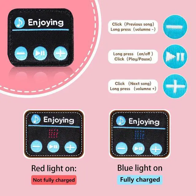 Alt view image 4 of 5 - Kids Headphones True Wireless Headband Adjustable,Wireless Sports Headphones for Kids with Ultra-Thin HD Stereo Speakers for Boys,Girls,Sleeping,School,Air travel,Smartphones,Tablet