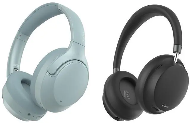 Main image of T-fun NC50 Hybrid Active Noise Cancelling Headphones with NC45 Headphones, Wireless Over Ear Bluetooth Headphones with Microphone, 65H Playtime, Deep Bass, Low Latency, Bluetooth 5.3, for Travel Home