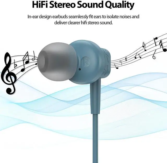 Alt view image 2 of 5 - USB C Headphone for iPad A16 Samsung S25 S24 Ultra S23 A36 Z Flip 7 Fold 6 Magnetic Earbuds In-Ear Noise Cancelling Headset Android Type C Wired Earphone for iPhone 16e 16 Pro Max 15 Pixel 9a 9 8 Blue