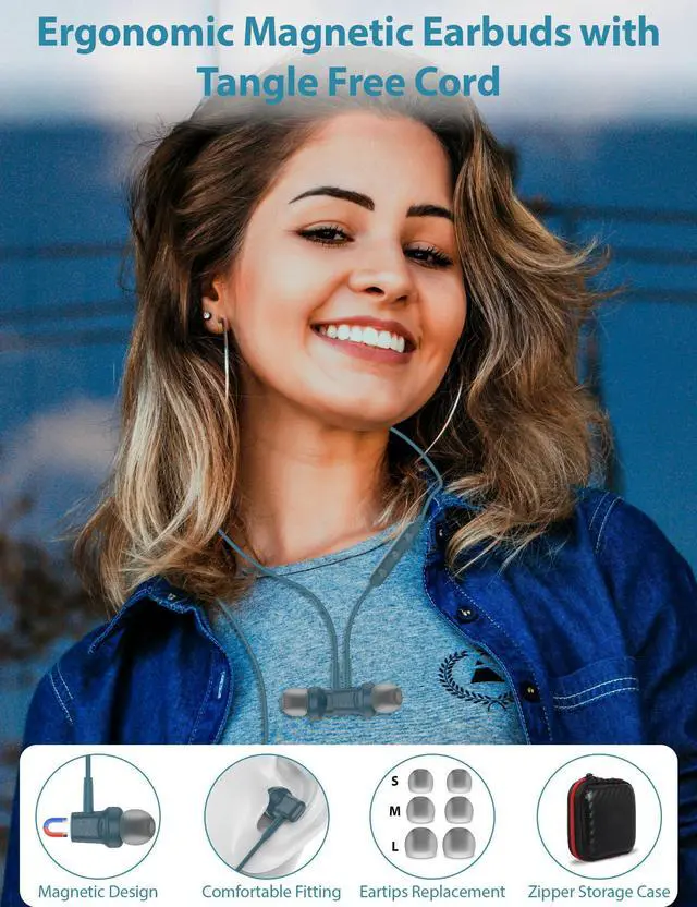 Alt view image 4 of 5 - USB C Headphone for iPad A16 Samsung S25 S24 Ultra S23 A36 Z Flip 7 Fold 6 Magnetic Earbuds In-Ear Noise Cancelling Headset Android Type C Wired Earphone for iPhone 16e 16 Pro Max 15 Pixel 9a 9 8 Blue