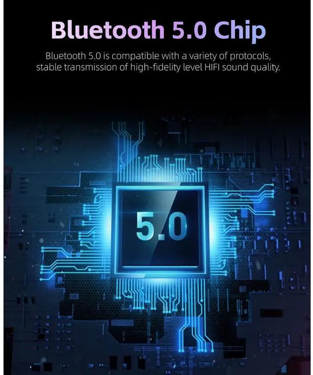 Alt view image 5 of 5 - Yoidesu Bluetooth Headphones, Noise Cancellation HiFi Stereo Deep Bass Over Ear Headset, Retractable Headband Protein Leather Foldable Headphones for Running, Sports, Gaming