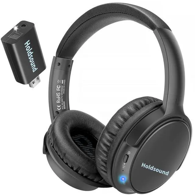 Main image of Holdsound Wireless Headphones for TV, BKM400 TV Headphones Wireless with USB Transmitter, Plug & Play, 165FT Long Range, No Delay, 20 Hours, Louder and Clearer