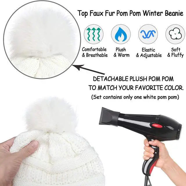 Alt view image 5 of 5 - ChenFec Bluetooth Beanie Hat for Women Wireless Headphones Beanie Women Girls Tech Music Hats of Bluetooth Distance to 30-45