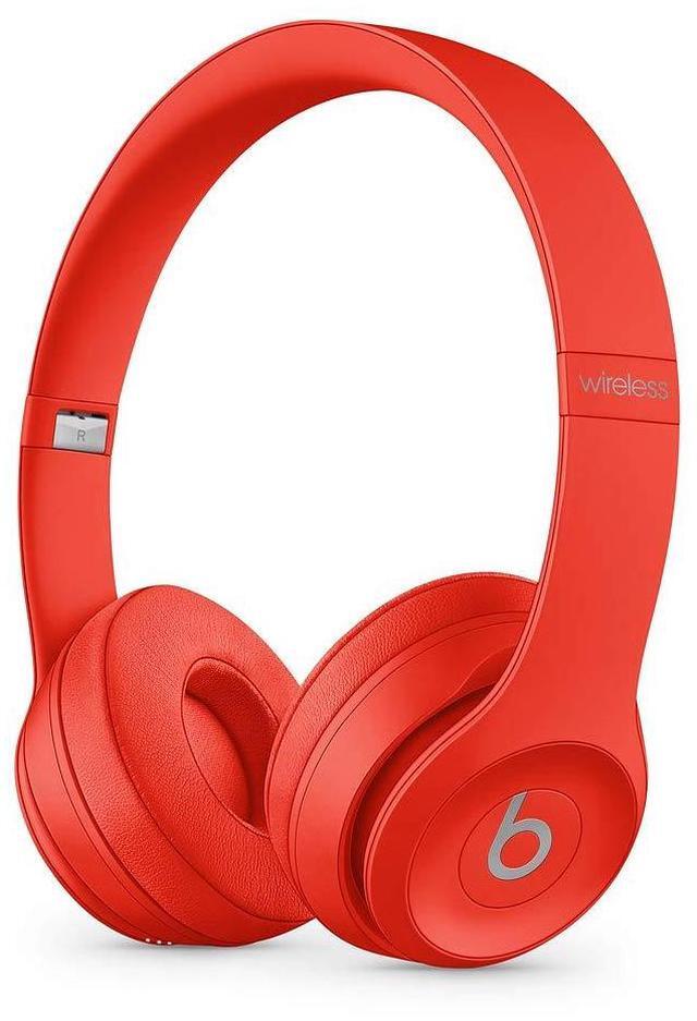 Main image of Beats Solo3 Wireless On-Ear Headphones - Apple W1 Headphone Chip, Class 1 Bluetooth, 40 Hours of Listening Time, Built-in Microphone - Red