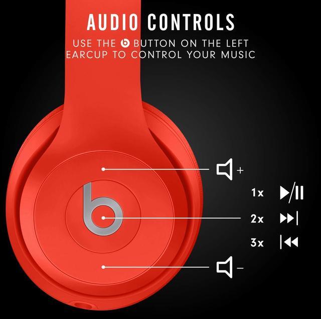 Alt view image 4 of 5 - Beats Solo3 Wireless On-Ear Headphones - Apple W1 Headphone Chip, Class 1 Bluetooth, 40 Hours of Listening Time, Built-in Microphone - Red
