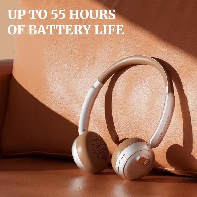 Alt view image 3 of 5 - Black Emblem X3 Adaptive Noice Cancelling Wireless Headphone, Bluetooth Headphone with Built-in Mic, Retro Headphones, 55H Long ANC Playtime, On Ear Headsets for Smartphone/PC