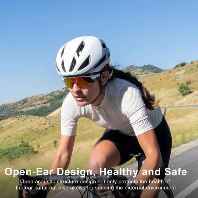 Alt view image 2 of 5 - LEVN Bone Conduction Headphones, Open Ear Running Headphones Bluetooth 5.3, 14H Battery Sweatproof & Waterproof, Wireless with Built-in Mic for Cycling, Workout, Gift