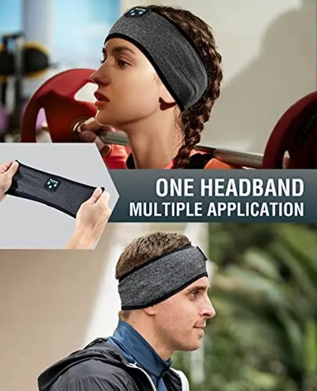 Alt view image 3 of 5 - Perytong Wireless Sleep Headphones, Bluetooth Headband, On Ear, Coalblack, Model:PTL01