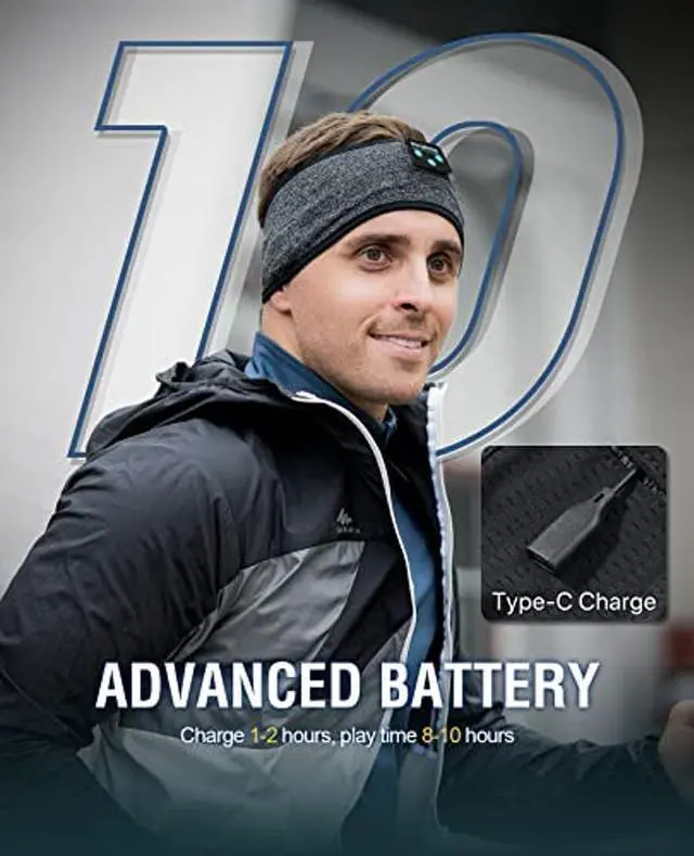 Alt view image 2 of 5 - Perytong Wireless Sleep Headphones, Bluetooth Headband, On Ear, Coalblack, Model:PTL01