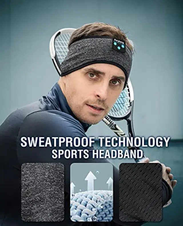 Alt view image 4 of 5 - Perytong Wireless Sleep Headphones, Bluetooth Headband, On Ear, Coalblack, Model:PTL01