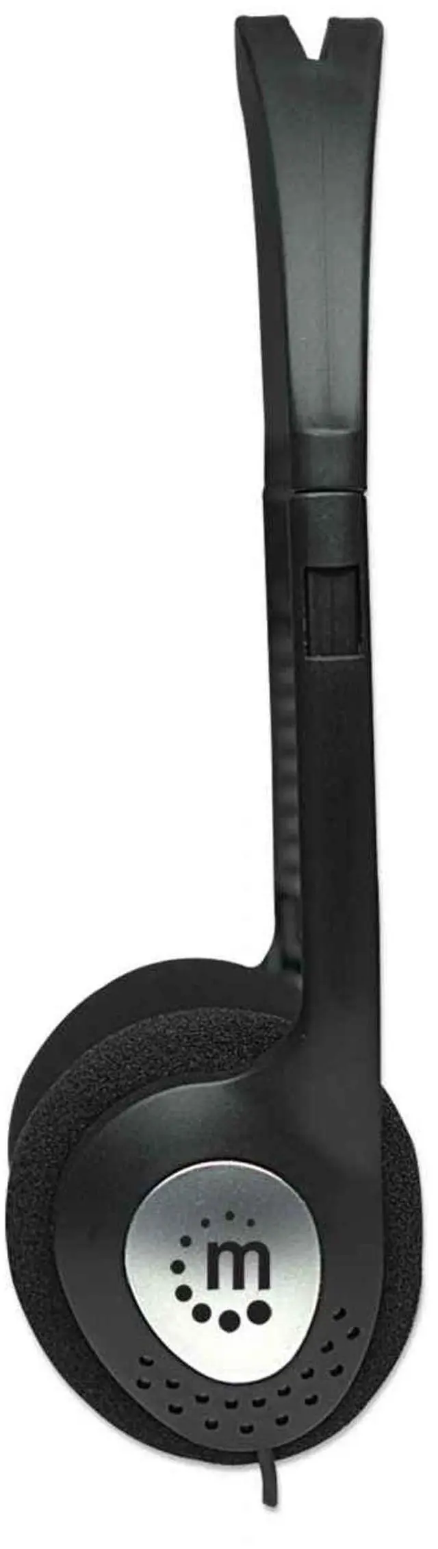 Alt view image 4 of 5 - Manhattan On-Ear Wired Stereo Headphone - Long 6ft Cable, Single 3.5mm Plug, Lightweight, Adjustable Headband-for Walkman, CD Player, Computer -177481