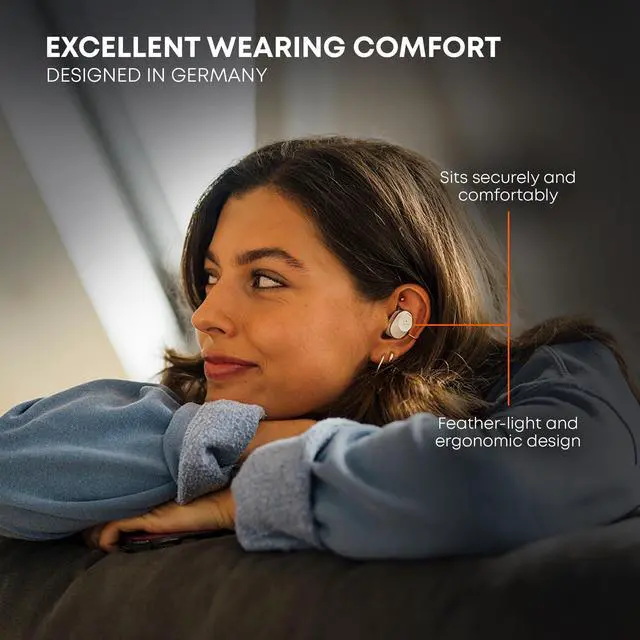 Alt view image 4 of 5 - Beyerdynamic Amiron 300 True Wireless Noise Cancelling Earbuds, Multipoint Bluetooth(r) 5.3 with Active Noise Cancellation, Up to 10 Hours of Battery Runtime, Cream