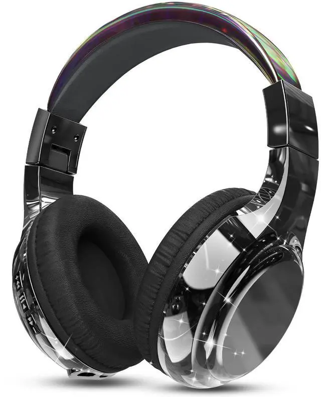 Main image of QearFun Kids Bluetooth 5.3 Headphones, Wireless Metallic Gradient Headset, Lightweight Foldable On Ear Headphones with Aux Cord, Fast Charging, Built-in Mic, for School/Travel/Tablet/iPad