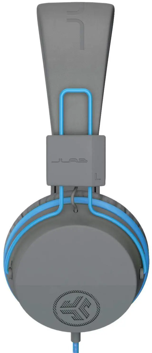 Alt view image 2 of 5 - JLab JBuddies Studio On-Ear Kids Wired Headphones, Toddler Headphones, Kid Safe, Studio Volume Safe, Volume Limiter, Folding, Adjustable, Noise Isolation, with Mic (Graphite/Blue)