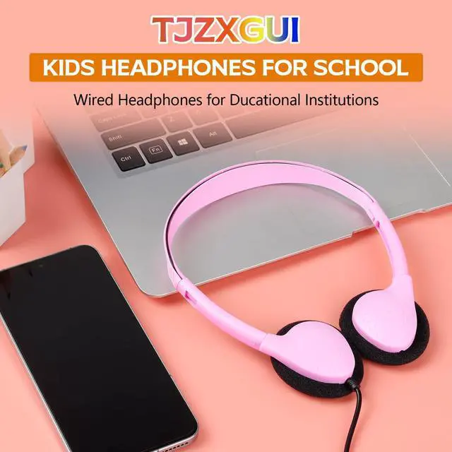 Alt view image 2 of 5 - TJZXGUI Classroom Headphones Bulk 24 Pack for Kids Children On Ear Comfy Swivel Earphones for Students School Library Online Learning Travel 3.5mm Jack Multi Color