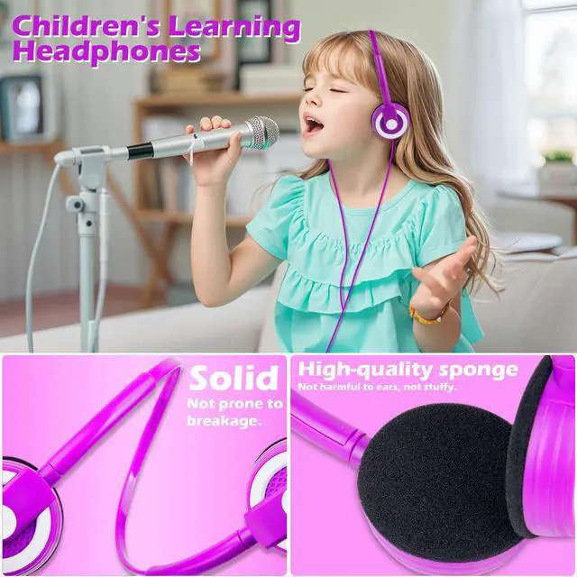 Alt view image 3 of 5 - CNSZSLZ 10 Pack Classroom Kids Headphones Bulk Class Set of Headphones for Students Children Toddler Boys Girls Teen and Adult 3.5mm Jack Mixed Colors (B)