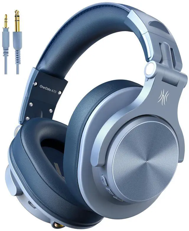 Main image of OneOdio A70 Bluetooth Over Ear Headphones, Wireless Headphones w/ 72H Playtime, Hi-Res, 3.5mm/6.35mm Wired Audio Jack for Studio Monitor & Mixing DJ Guitar AMP, Computer Laptop PC Tablet - Sky Blue
