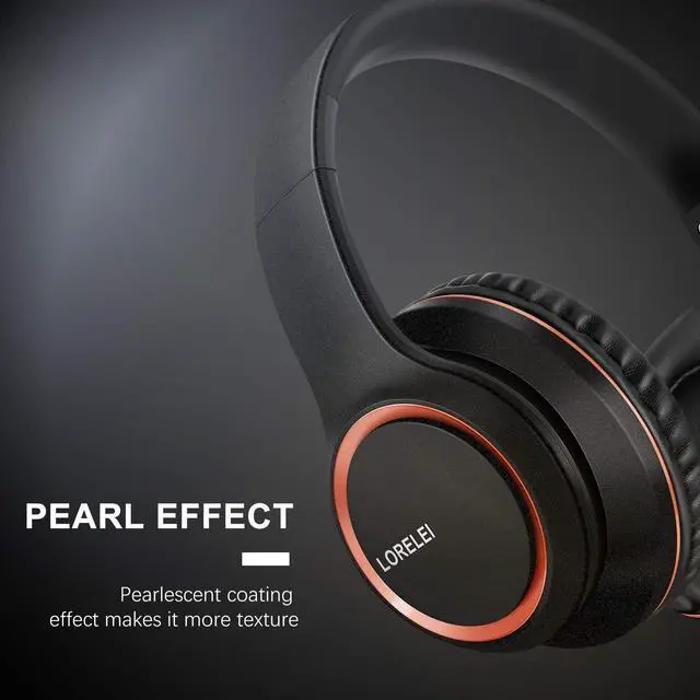 Alt view image 3 of 5 - LORELEI X8 Over-Ear Wired Headphones with Microphone with 1.45m-Tangle-Free Nylon Line&3.5mm Plug,Lightweight Foldable & Portable Headphones for Smartphone,Tablet,Computer,Mp3/4(Space Black)