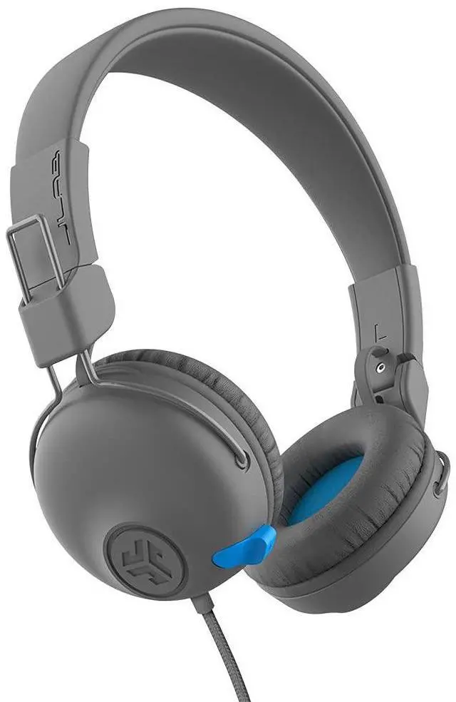 Alt view image 2 of 5 - JLab JBuddies Learn On-Ear Kids Headphones, Retractable Boom Mic, Built-in Volume Regulators for Safety, Folding, Adjustable, Great for Schooling Homework and Virtual Classes