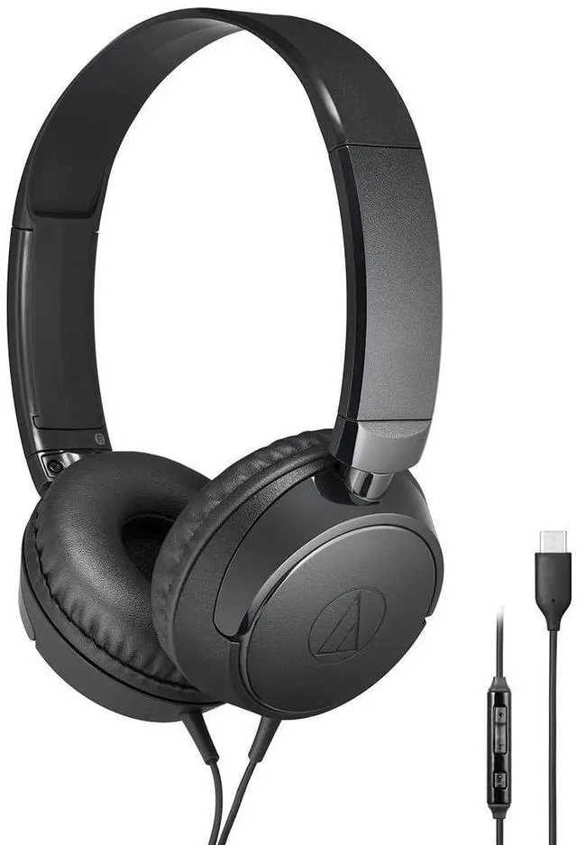 Main image of Audio-Technica ATH-S120C-BK USB-C Headphones, Black
