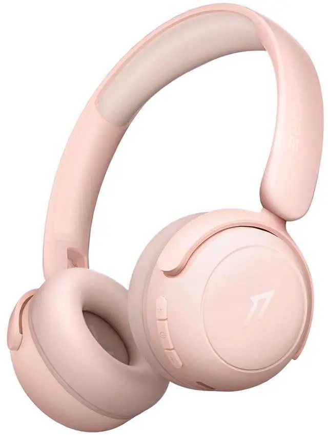 Main image of 1MORE HQ20 Wireless On-Ear Headphones with Microphone, 85dB Safe Volume, 65H Playtime, Lightweight Foldable Bluetooth Headphones for School/Travel, Android and iOS Compatible, Pink