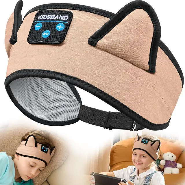 Main image of KIDSBAND Kids Headphones, Over On The Ear Toddler/Baby Headband Headphones - Volume Limited with Thin Speakers & Soft Headband No Pressure On Ears, for Learning/Plane/Travel/Tablet/Computer/Sleep