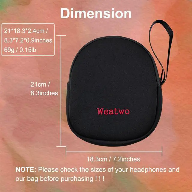 Alt view image 2 of 5 - On-Ear Headphones Headset Storage Bag, Lightweight Headphone Case Soft Neoprene Cover Travel Carrying Pouch for Foldable JBL Tune 500BT 510BT 660NC 600BTNC Sony MDR-ZX100 ZX110 110NC WH-CH500 510 520