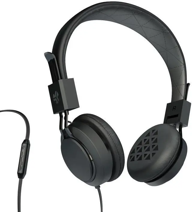 Main image of JLab Audio Intro Premium On-Ear Headphones, with Universal Mic (Black)
