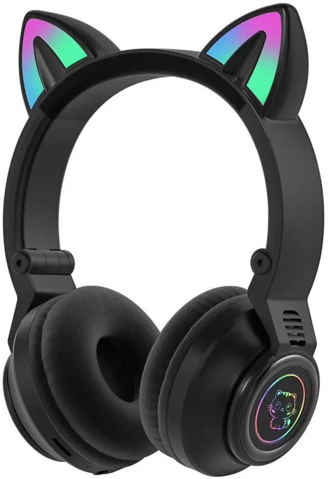Alt view image 3 of 5 - YUSONIC Cat Ear Bluetooth Headphones,Toddlers Kids Wireless Headphones for Boys Girls  Fire Tablet/Laptop/Pad/School (Black)