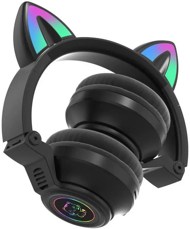 Alt view image 4 of 5 - YUSONIC Cat Ear Bluetooth Headphones,Toddlers Kids Wireless Headphones for Boys Girls  Fire Tablet/Laptop/Pad/School (Black)