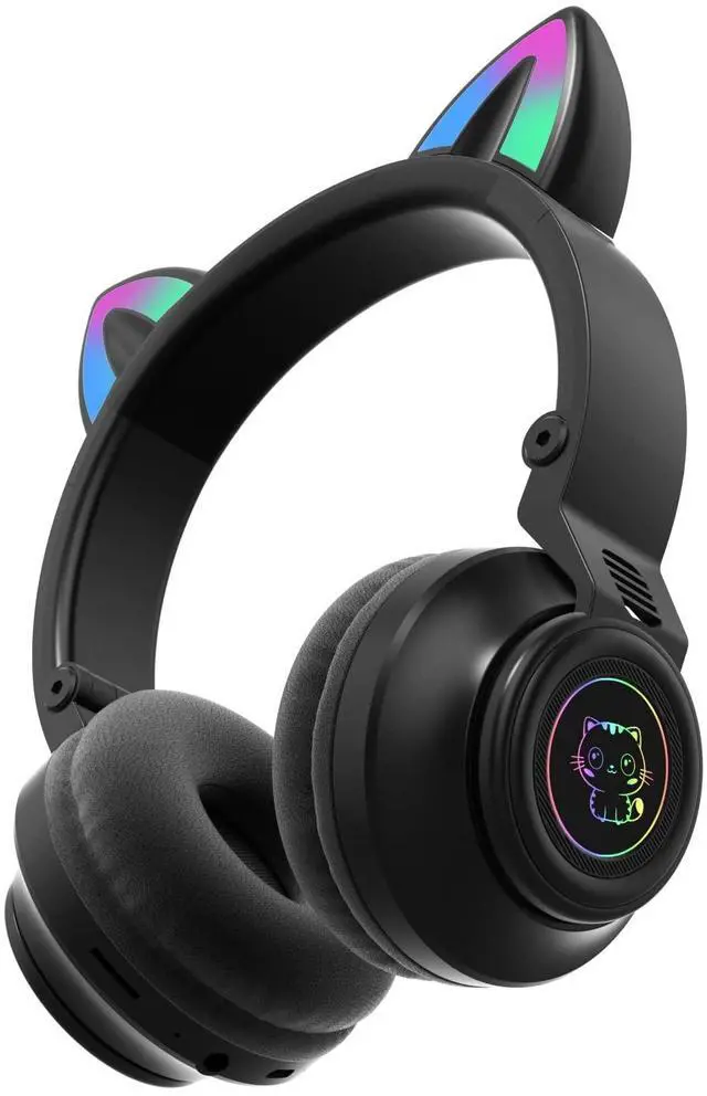 Alt view image 5 of 5 - YUSONIC Cat Ear Bluetooth Headphones,Toddlers Kids Wireless Headphones for Boys Girls  Fire Tablet/Laptop/Pad/School (Black)