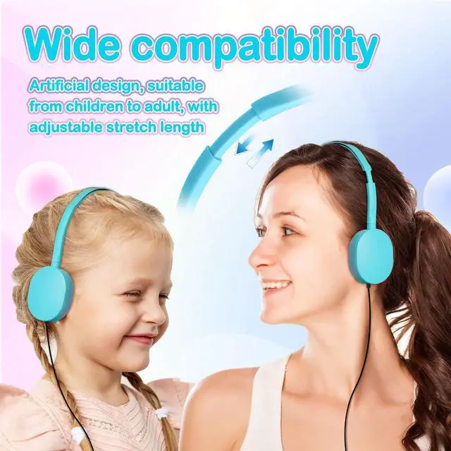 Alt view image 4 of 5 - ZNXZXP 10 Pack Kids Headphones Bulk for Classroom School Wholesale Wired Headphones for Kids Student Boys Girls 3.5mm Jack for Chromebook Computer (10 Colors)