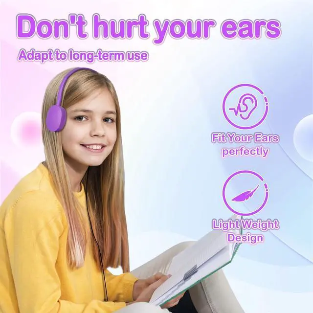 Alt view image 5 of 5 - ZNXZXP 10 Pack Kids Headphones Bulk for Classroom School Wholesale Wired Headphones for Kids Student Boys Girls 3.5mm Jack for Chromebook Computer (10 Colors)