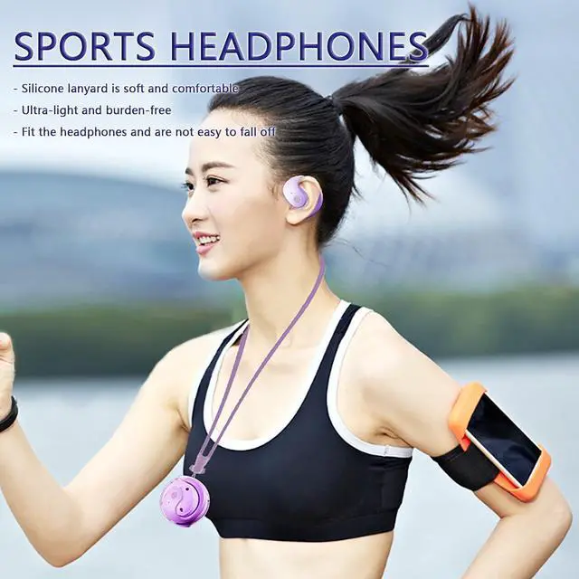 Alt view image 2 of 5 - ANEFOSE Earphone Wireless Bluetooth, OWS Hanging Bluetooth 5.4 Earphones, Open Ear Headset Ball - Portable and Comfortable, HiFi Stereo Sound Headphones Noise Cancelling Running Sport (Black)